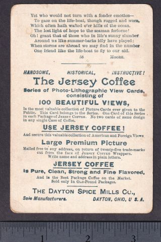 Cape Horn Columbia River Washington Photo - Litho Coffee Victorian Trade Card poem 6