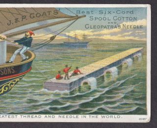 Cleopatras Needle 1880 Move to York City Coats Sewing Thread Obelisk Card 5