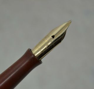 Restored 1930 ' s Waterman Ideal Brown Onyx Desk Fountain Pen 14K Nib 3