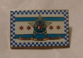 Chicago Police Department Flag Lapel Tie Pin