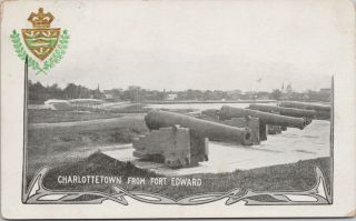 Charlottetown From Fort Edward Pe Prince Edward Island Seal C1905 Postcard F12