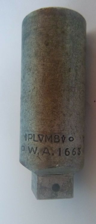 Vintage Plomb P.  W.  A.  1663 7/8 " Spark Plug Socket 3/8 Inch Drive 6 Point