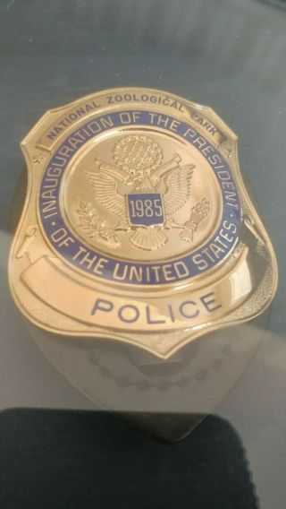 2 President Ronald Reagan Inauguration Police Badges 1985 2