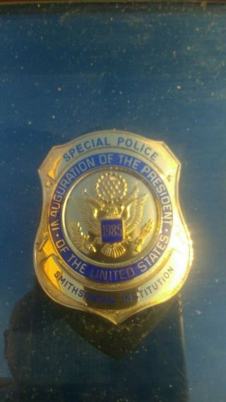 2 President Ronald Reagan Inauguration Police Badges 1985 4