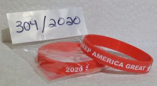 5 President Trump 2020 Keep America Great Wristbands 25 To Charity Made In Usa