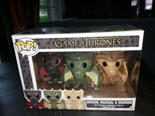 Game Of Thrones Funko Pop Vinyl 3 Pack Dragons Drogon Rhaegal Viserion