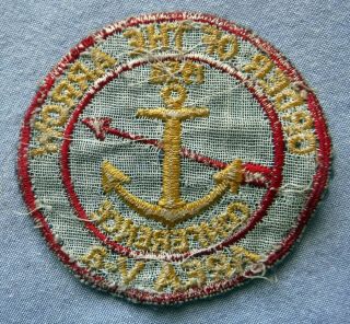 ORIG Worn BSA Boy Scout Camp Patch Order of the Arrow Conference Area V - a 1953 2