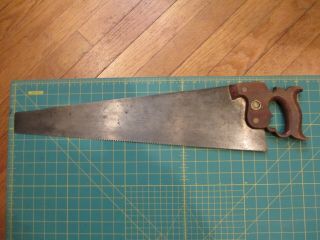 Vintage Antique Disston & Sons No.  9 Extra Refined London Spring Saw