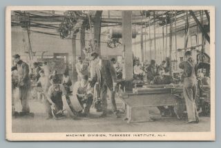 Tuskegee Institute—machine Shop Rare Antique Black Americana Postcard—alabama