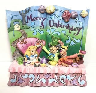 Disney Traditions Storybook Merry Unbirthday,  Alice In Wonderland Jim Shore Rare
