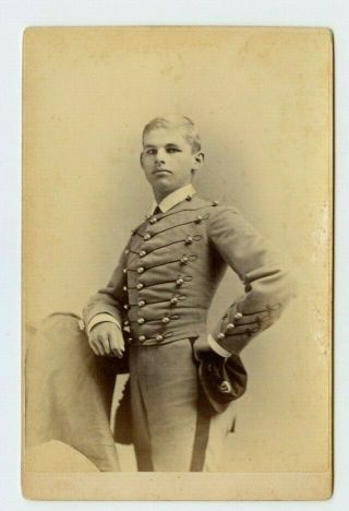 Vintage Cabinet Card Brigadier General Farrand Sayre As West Point Cadet Signed