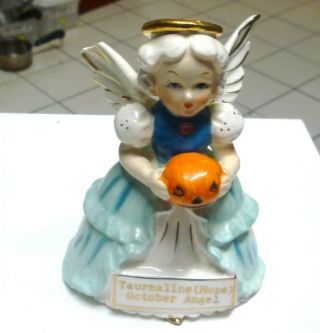 Vintage " S R " Fine Quality Tourmaline (hope) Oct Angel Figurine