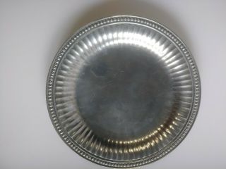 Wilton Armetale Flutes And Pearls 13.  5 - Inch Round Pewter Platter