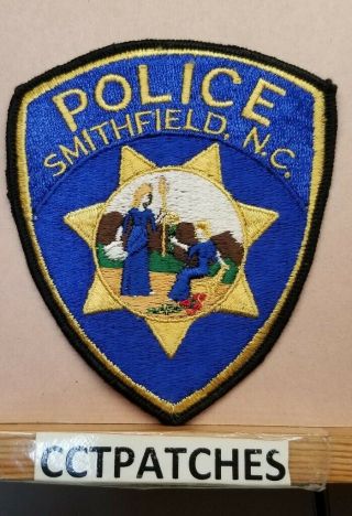 Vintage Smithfield,  North Carolina Police Shoulder Patch Nc