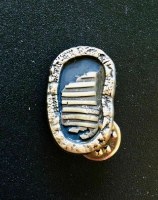 Apollo 11 - Official First Footprints Nasa Lapel Pin - With Flown Metal