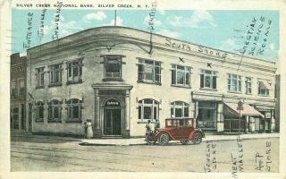 Auto 1928 Silver Creek National Bank York Postcard 2967