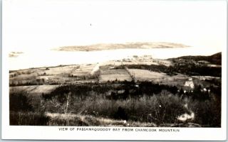 Passamaquoddy Bay,  Nb Canada Rppc Photo Postcard View From Chamcook Mtn.  C1940s