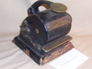 Antique G.  W.  Todd & Co.  Protectograph Check Writer Rochester N.  Y.  Office Desktop