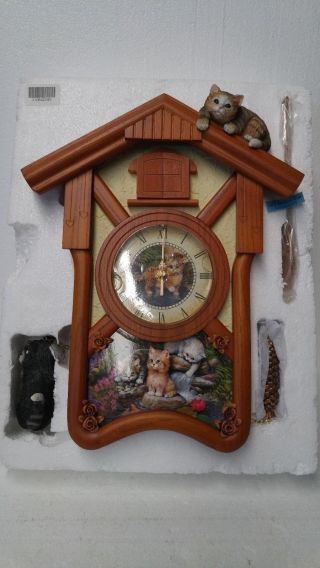 Happy Trails Cuckoo Clock With Kitten Art By Jurgen Scholz The Bradford Exchange