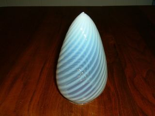 Antique Opalescent Swirl Glass Pointed Bullet Shade