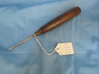 S J Addis No 11 Straight Gouge 1/8 Inch Wood Carving Chisel Antique Tool