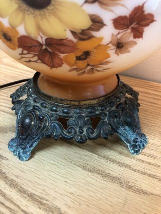 Vintage Glass GWTW Hurricane Table Lamp 2