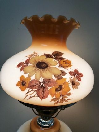 Vintage Glass GWTW Hurricane Table Lamp 4