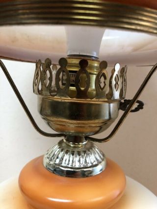Vintage Glass GWTW Hurricane Table Lamp 5