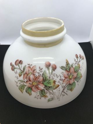 Oil Lamp Student Half Shade Aladdin Rayo Coleman B&h 10” Inch Fitter Floral