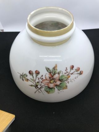 Oil Lamp Student Half Shade Aladdin Rayo Coleman B&H 10” Inch Fitter Floral 5