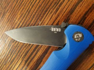 Southern Grind Blue Carbon - Fiber S35vn Spider Monkey Pocket Knife