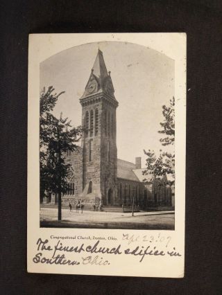 Oh Ironton Congregational Church 1907 Postcard
