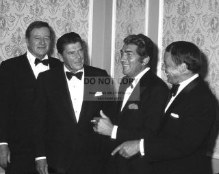 John Wayne,  Ronald Reagan,  Dean Martin & Frank Sinatra 1977 8x10 Photo (ep - 575)