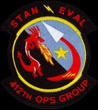 Usaf 412th Operations Group – Stan/eval Edwards Afb Test Patch
