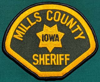 Mills County Sheriff - Iowa - Usa - Cloth Shoulder Patch