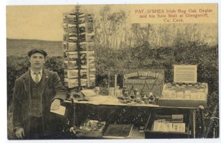 Bog Oak & Postcard Dealer Glengarriff Ireland Ca1910 Postcard Rack Pat O 