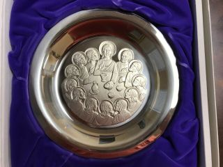 Flanklin 1975 Last Supper Easter Plate Solid Sterling Silver