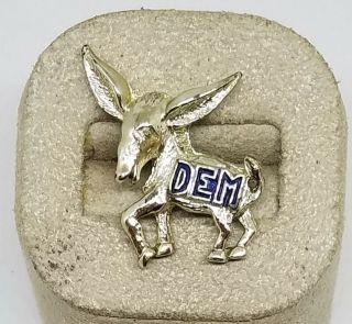 Vintage Estate Dem Donkey Democrat Political Lapel Pin