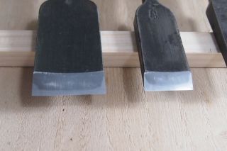 JAPANESE CHISEL NOMI Carpenter ' s Tool Signed Set of 4 from JAPAN a107 3