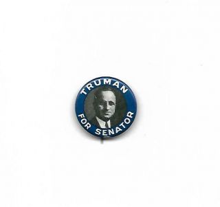 Tough Harry S.  Truman For Senate Pin