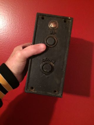 Antique Rare Otis Elevator Up Down Panel Box