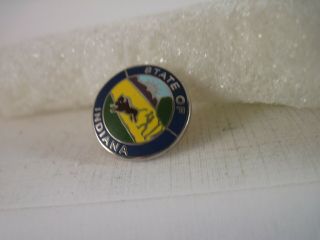Indiana State Seal Cloisonne Logo Lapel Pin