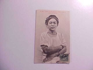 1909 Philippines Woman Of The Igorrote Tribe Showwing Off Her Tattoos Postcard