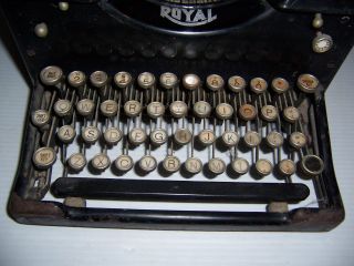 Antique Royal Model 10 Typewriter Single Beveled Glass Sides Serial X - 929260 2