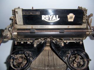 Antique Royal Model 10 Typewriter Single Beveled Glass Sides Serial X - 929260 4
