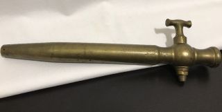 Antique Brass Chemical Fireman Hose Spray Nozzle 15 - 3/4 " Marked Jgw Ce 5.  5lb