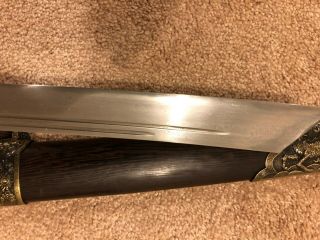 Large Chinese Sword.  Extremely sharp carbon steel Blade.  not a fake blade 3