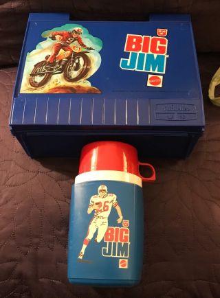 Mattel Big Jim Lunch Box And Thermos Bottle King Seeley 1972 1973