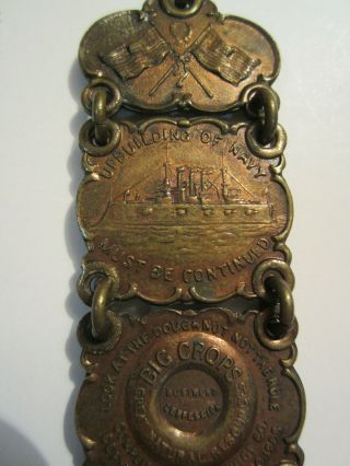RARE Teddy Roosevelt Metal Watch FOB 1904 MUST VIEW PICS 6