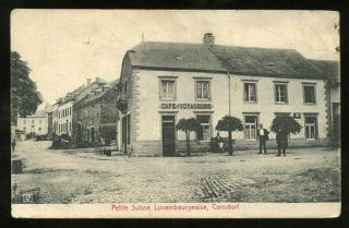 1918 Ppc Voyageurs Café " Petite Suisse Luxembourgoise,  Consdorf " Luxembourg